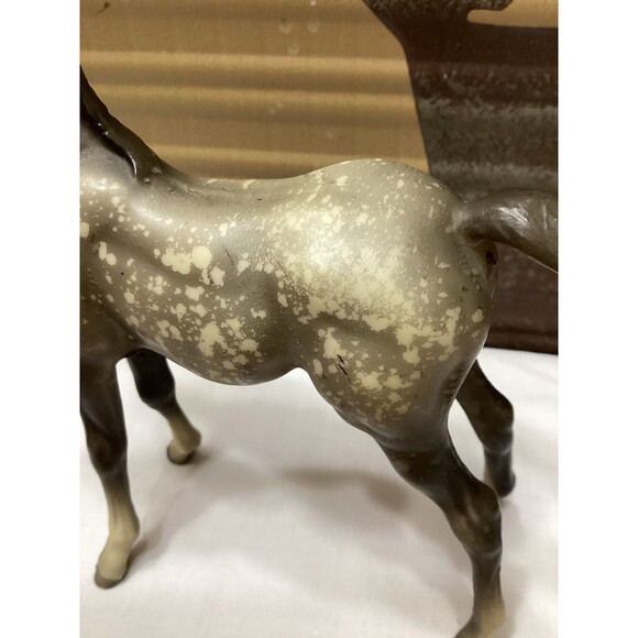 Breyer Traditional Vintage Proud Arabian Foal Dapple Gray #220 Unmarked 6.5x6.5" - Picture 6 of 8